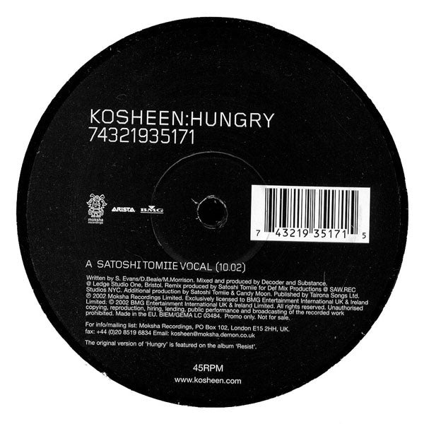 Kosheen : Hungry (2x12", Promo)