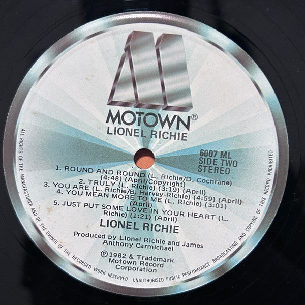 Lionel Richie : Lionel Richie (LP, Album, Gat)
