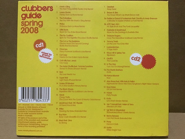 Groove Terminator & Raye Antonelli : Clubbers Guide Spring 2008 (2xCD, Comp, Mixed)