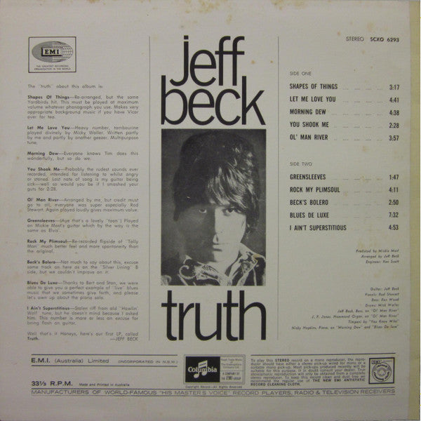 Jeff Beck : Truth (LP, Album)