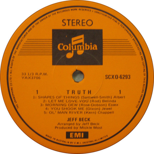 Jeff Beck : Truth (LP, Album)