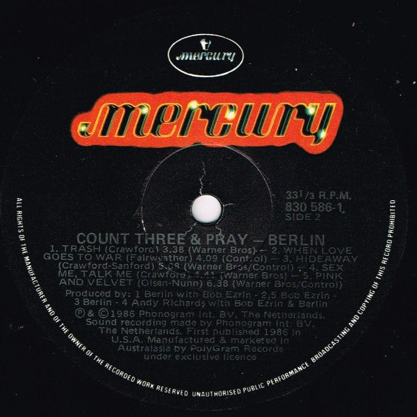 Berlin : Count Three & Pray (LP, Album)