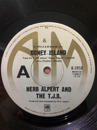Herb Alpert & The T.J.B.* : Coney Island (7")