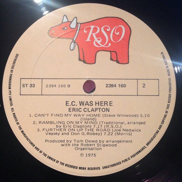 Eric Clapton : E.C. Was Here (LP, Album)