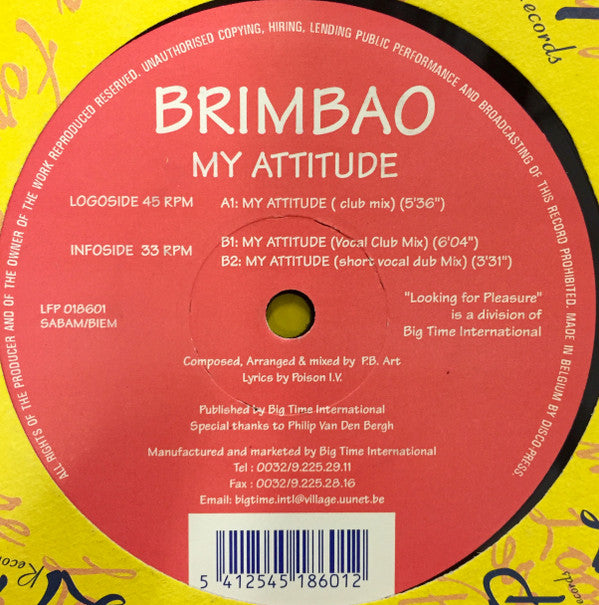 Brimbao : My Attitude (12")