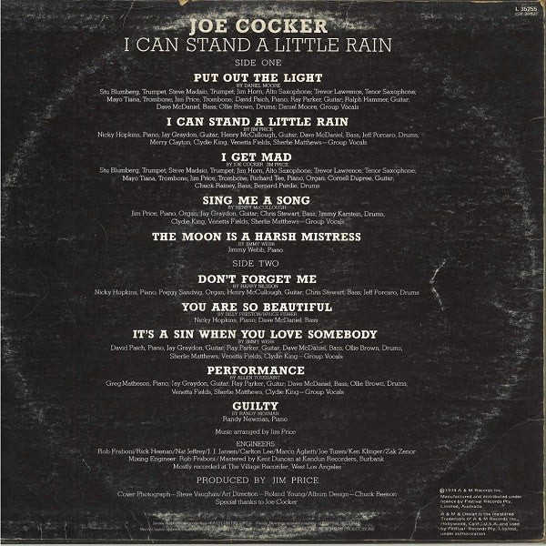 Joe Cocker : I Can Stand A Little Rain (LP, Album)