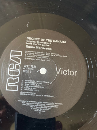 Ennio Morricone : Secret Of The Sahara (Original Music Soundtrack From The TV Series) (LP, Album, Gat)