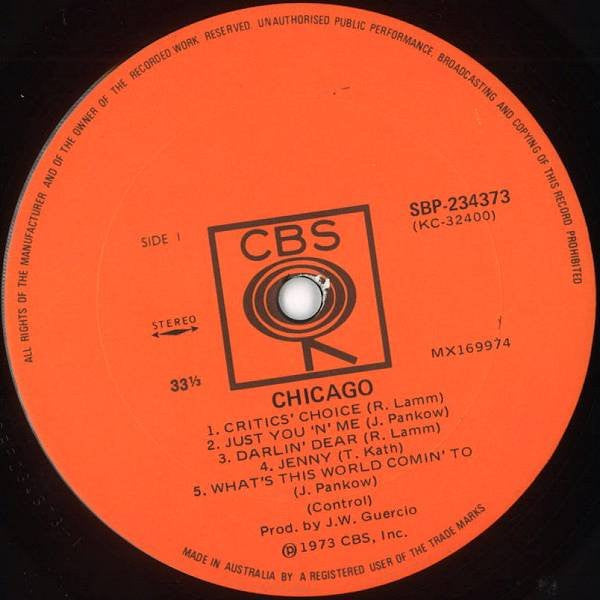 Chicago (2) : Chicago VI (LP, Album)