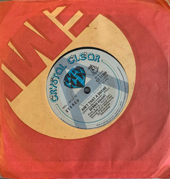 Dennis Knight : Ain&#39;t That A Shame (7&quot;, Promo)