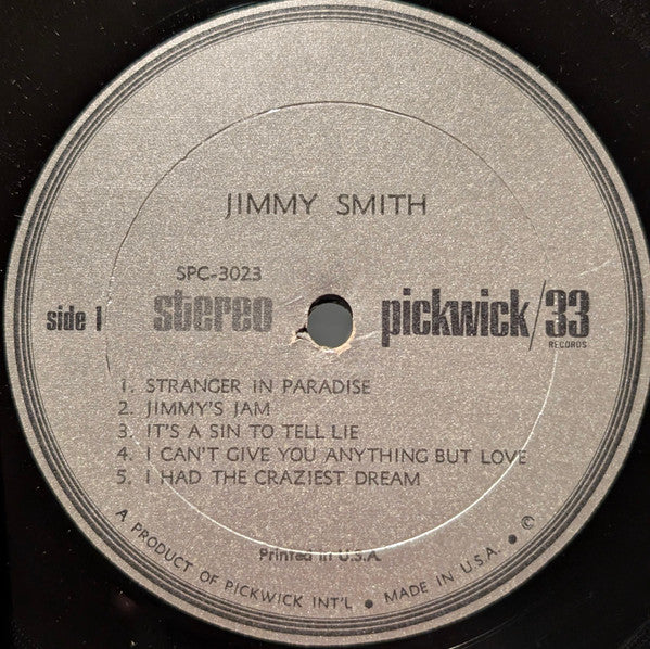 Jimmy Smith : Swings Along With Stranger In Paradise (LP, Album)