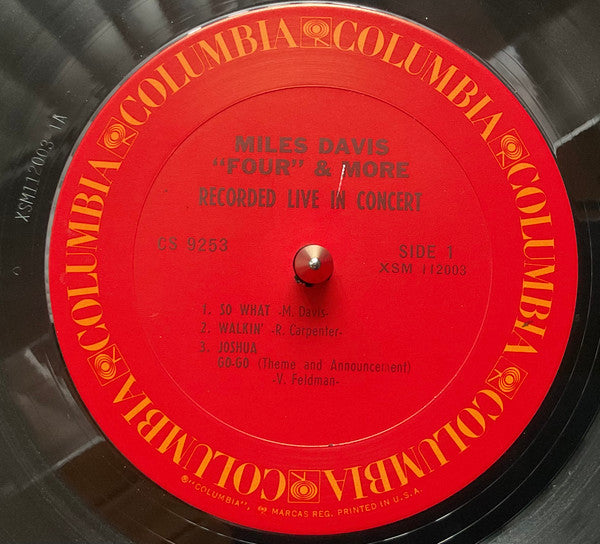 Miles Davis : 'Four' & More - Recorded Live In Concert (LP, Album, RE)