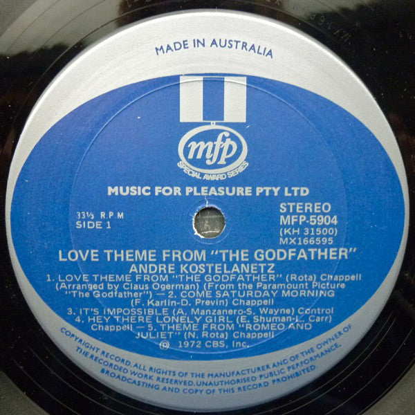 André Kostelanetz : Love Theme From "The Godfather" (LP)