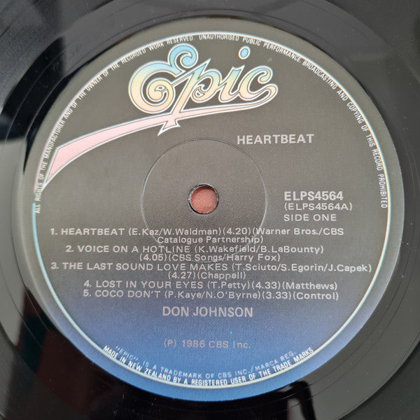Don Johnson : Heartbeat (LP, Album, Gat)