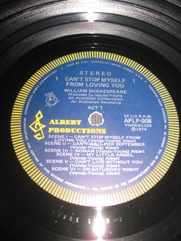 William Shakespeare (2) : Can't Stop Myself From Loving You (LP, Album)