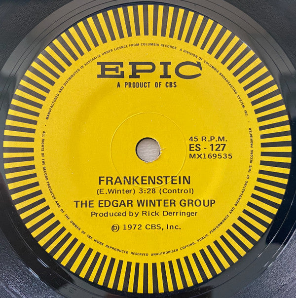 The Edgar Winter Group : Frankenstein (7&quot;, Single)