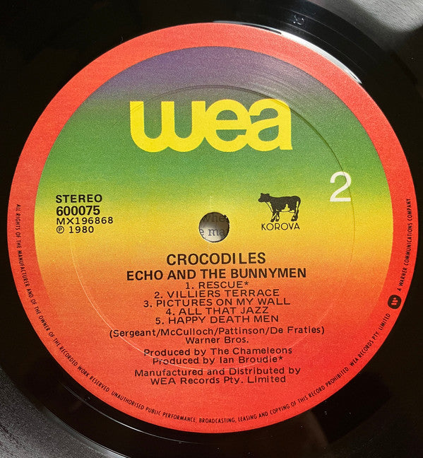 Echo & The Bunnymen : Crocodiles (LP, Album)