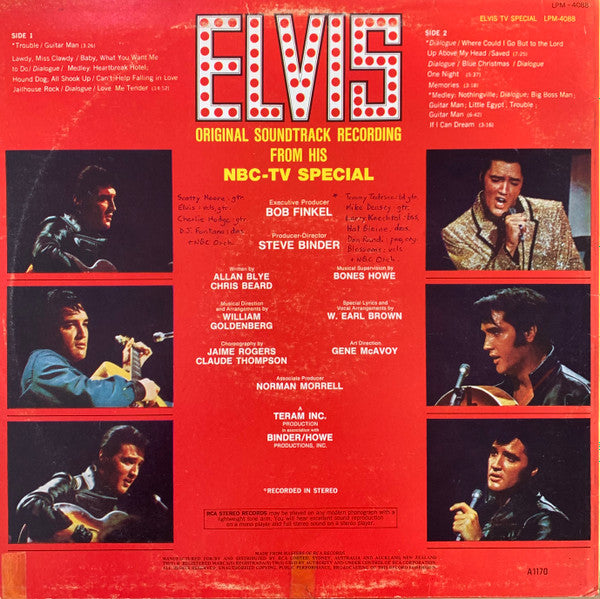 Elvis Presley : Elvis (TV Special) (LP, Album, RE)