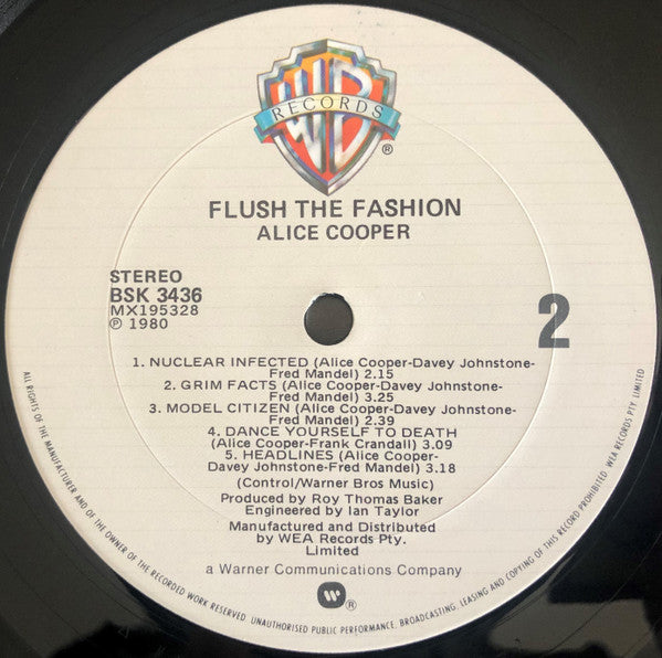 Alice Cooper (2) : Flush The Fashion (LP, Album)