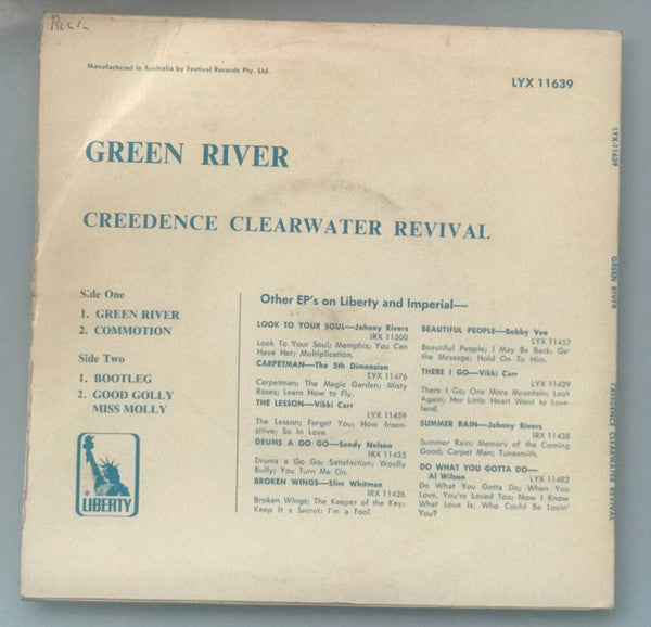 Creedence Clearwater Revival : Green River (7", EP, Uni)