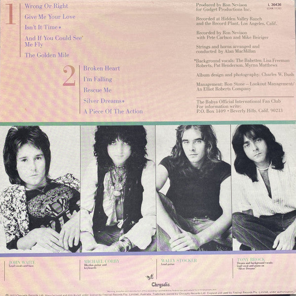 The Babys : Broken Heart (LP, Album)