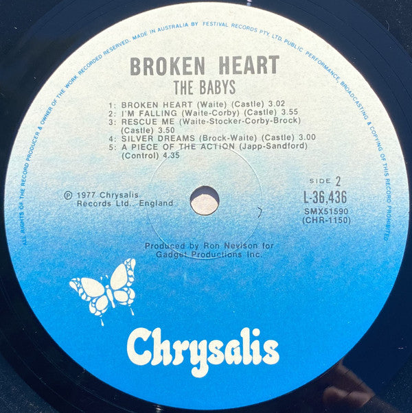 The Babys : Broken Heart (LP, Album)