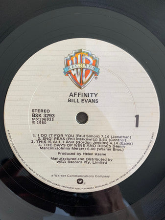 Bill Evans / Toots Thielemans : Affinity (LP, Album)