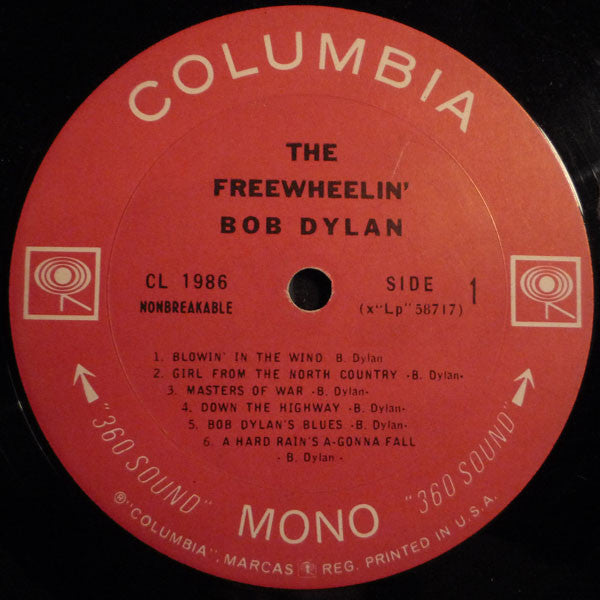 Bob Dylan : The Freewheelin' Bob Dylan (LP, Album, Mono, RE)
