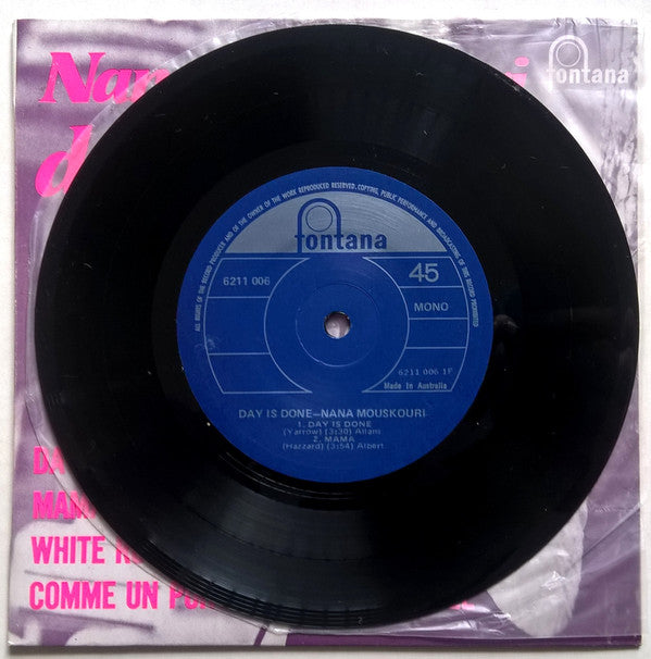 Nana Mouskouri : Day Is Done (7", EP)