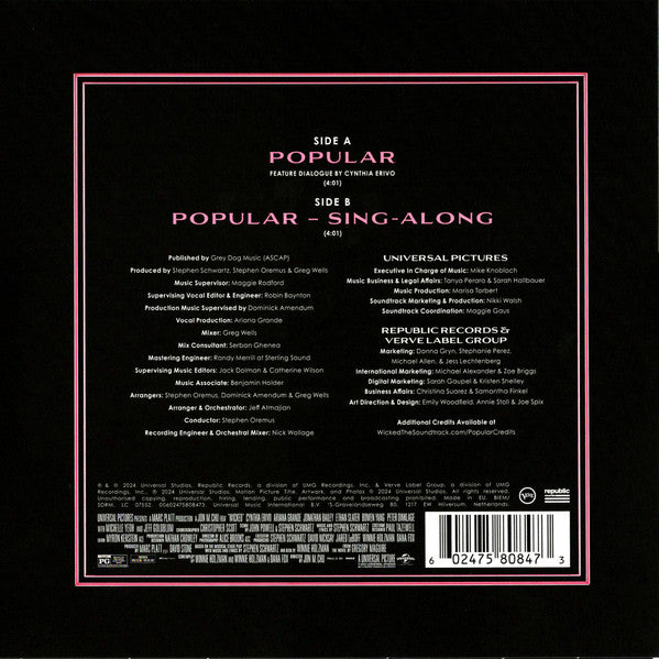 Ariana Grande : Popular (7", Single, Ltd, Cle)