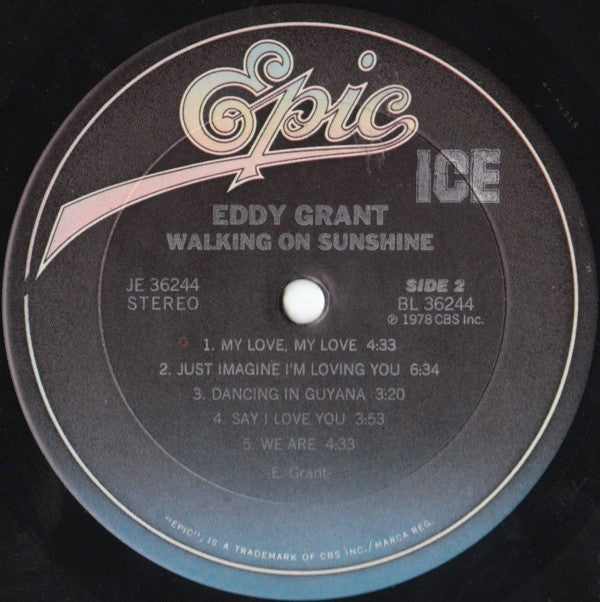 Eddy Grant : Walking On Sunshine (LP, Album, Pit)