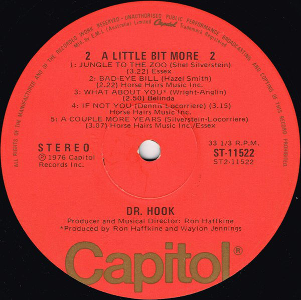 Dr. Hook : A Little Bit More (LP, Album)