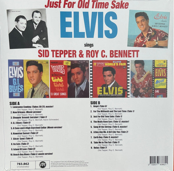 Elvis Presley : Just For Old Time Sake Elvis Sings Sid Tepper & Roy C. Bennett (LP, Comp, Ltd, Bi-)