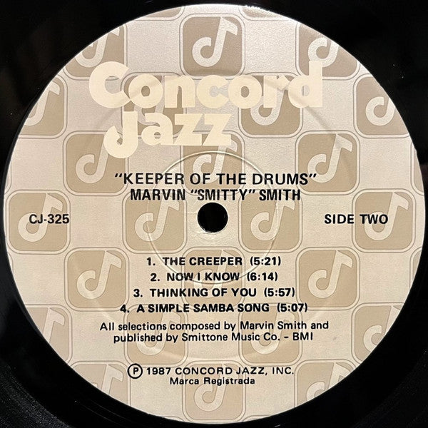 Marvin "Smitty" Smith : Keeper Of The Drums (LP, Album)