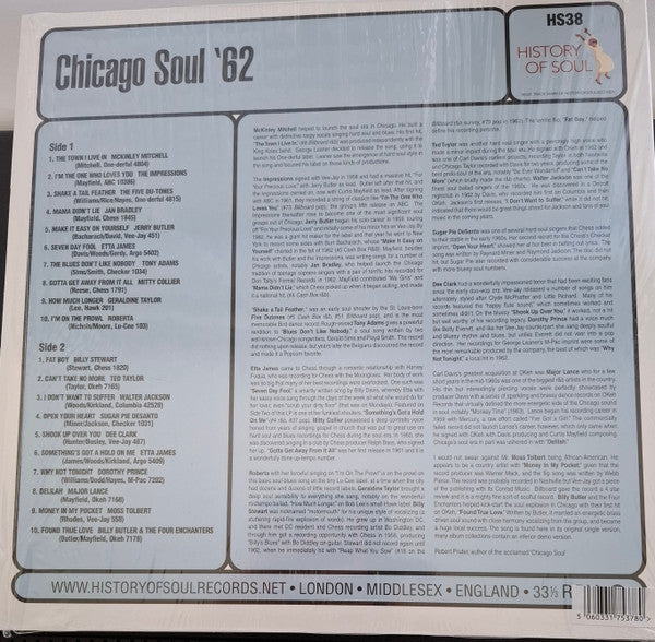 Various : Chicago Soul '62 (LP, Comp, Mono)