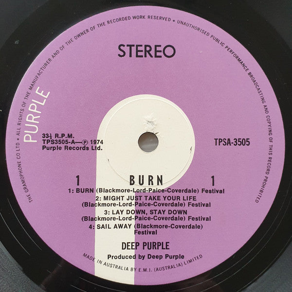 Deep Purple : Burn (LP, Album)