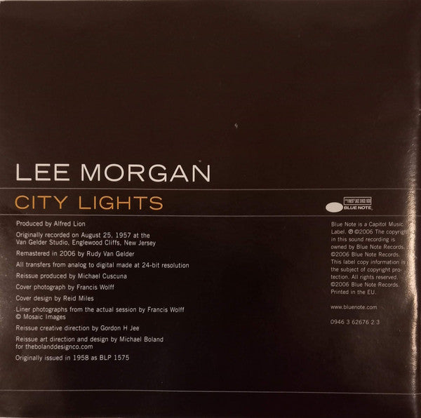 Lee Morgan : City Lights (CD, Album, RE, RM)
