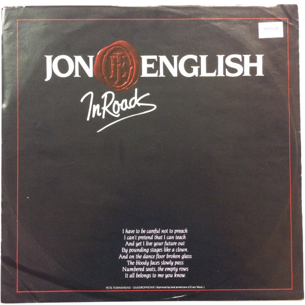 Jon English (3) : In Roads (LP, Album)