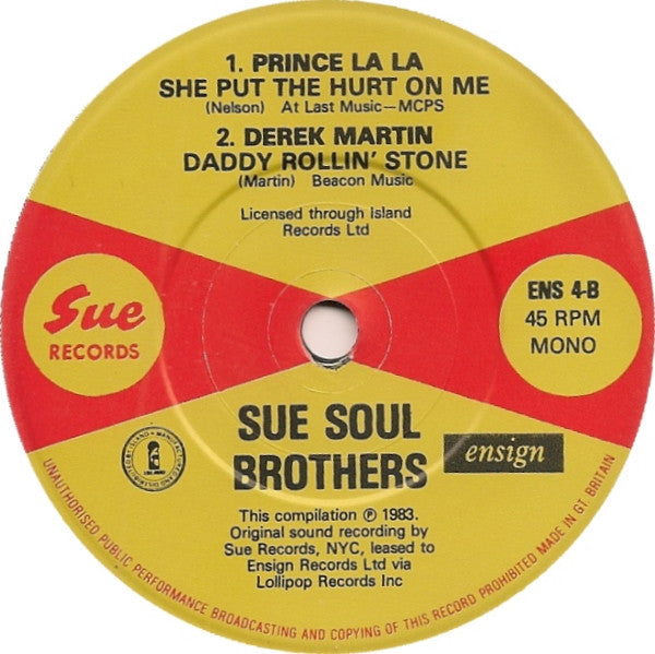 Wilbert Harrison One Man Band / Prince La La / Derek Martin : The Sue Soul Brothers (7", EP, Comp, Mono)