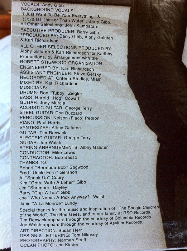 Andy Gibb : Flowing Rivers (LP, Album)