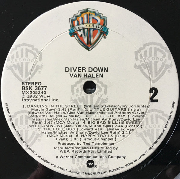 Van Halen : Diver Down (LP, Album)