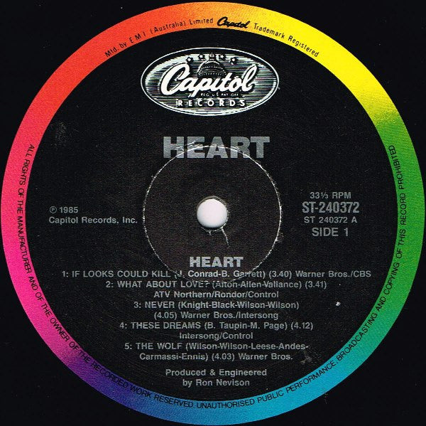 Heart : Heart (LP, Album)