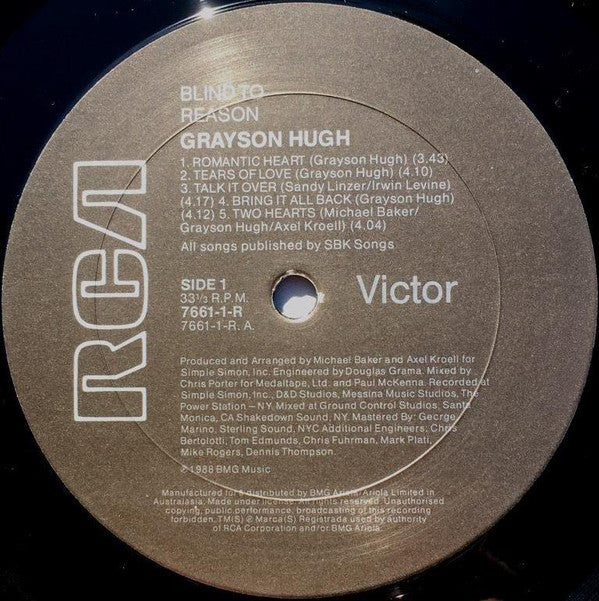 Grayson Hugh : Blind To Reason (LP, Album)