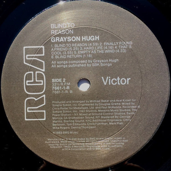 Grayson Hugh : Blind To Reason (LP, Album)