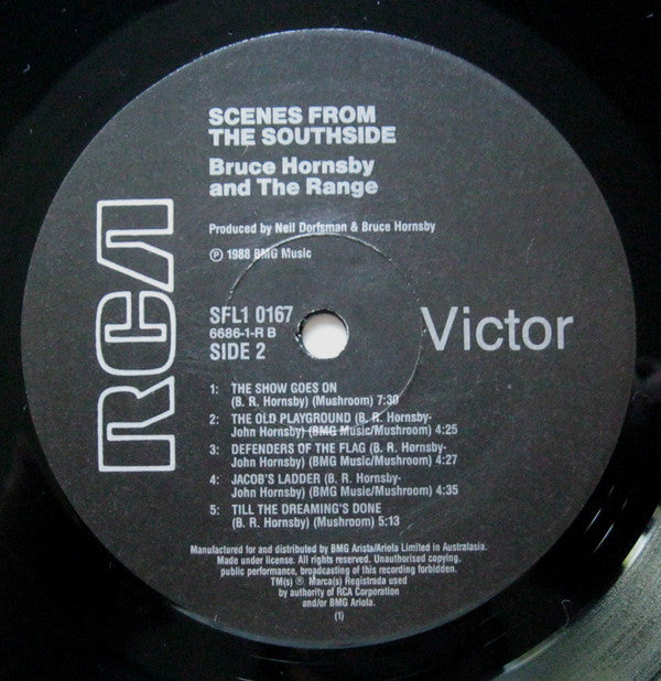 Bruce Hornsby And The Range : Scenes From The Southside (LP, Album, Gat)