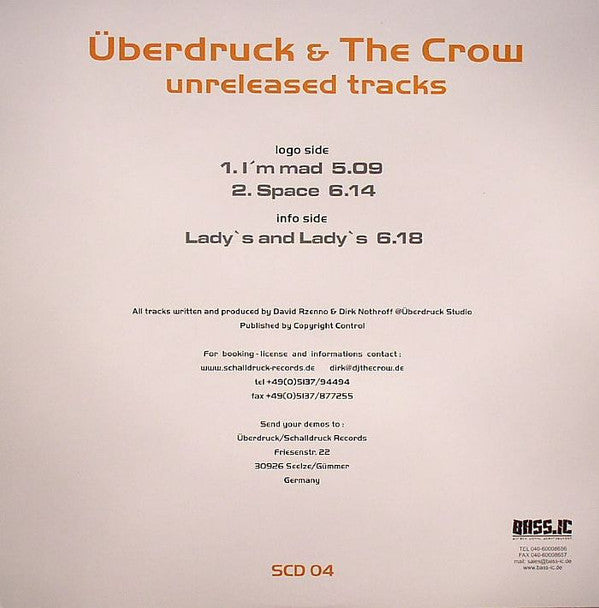 Überdruck & DJ The Crow : Unreleased Tracks (12")
