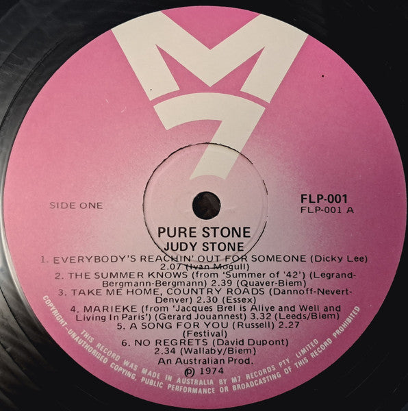 Judy Stone : Pure Stone (LP, Gat)