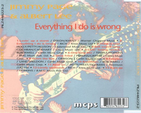 Jimmy Page & Albert Lee : Everything I Do Is Wrong (CD, Album)