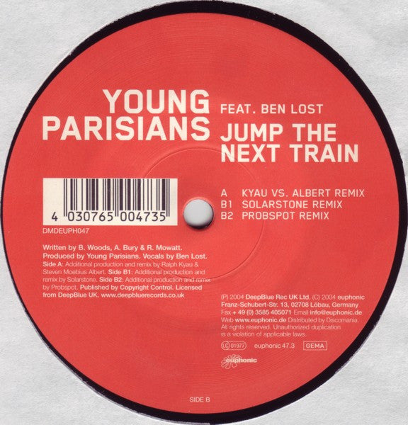Young Parisians Feat. Ben Lost : Jump The Next Train (12")