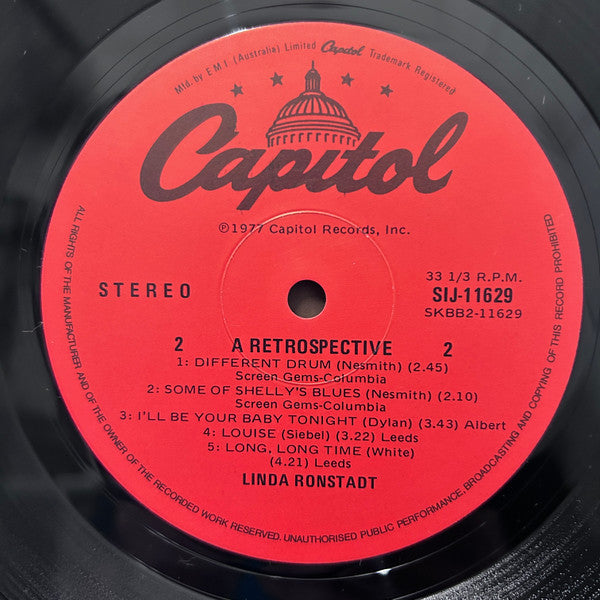 Linda Ronstadt : A Retrospective (2xLP, Comp, Gat)