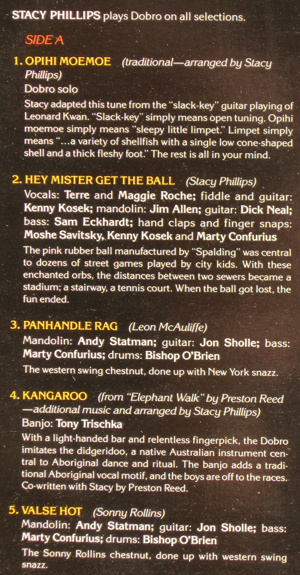 Stacy Phillips : Hey Mister Get The Ball (LP, Album)